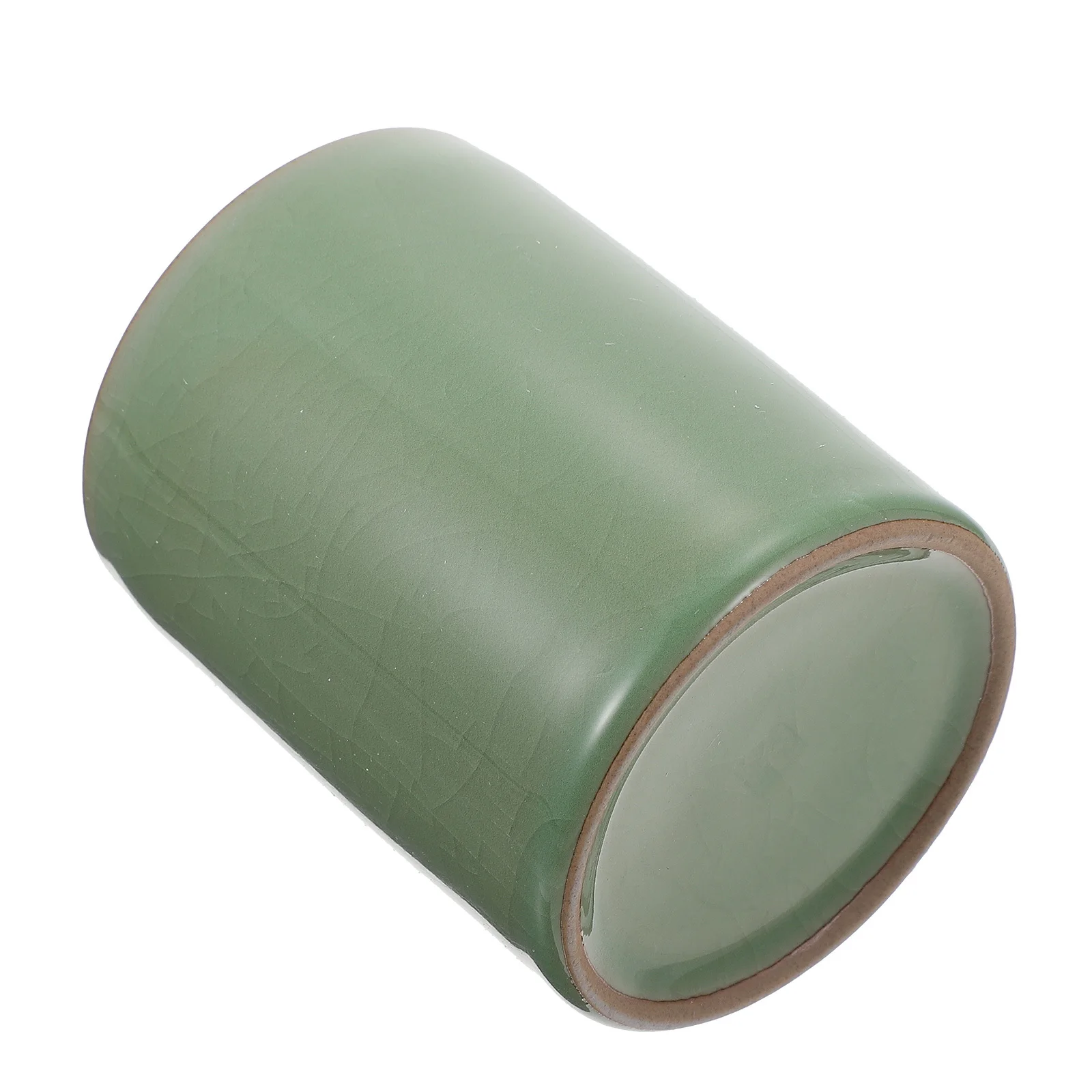 

1Pcs Ceramic Pen Holder Round Pencil Storage Container Simple Desk Organizer for Office Study Stationery Makeup Brush