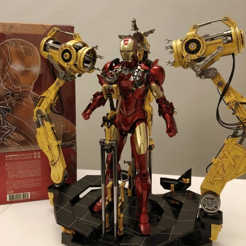 Hottoys Mms462d22 Alloy Iron Man 2 Mk4 Armor Demolition Set Original Marvel Legends War Machine Hangar Model Action Figure Toys