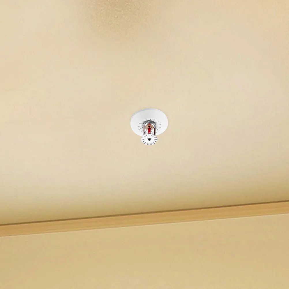 5Pcs Fire Sprinkler Head Covers Plastic Decorative Disc Universal Fit Easy Installation Concealment Pipe Decoration