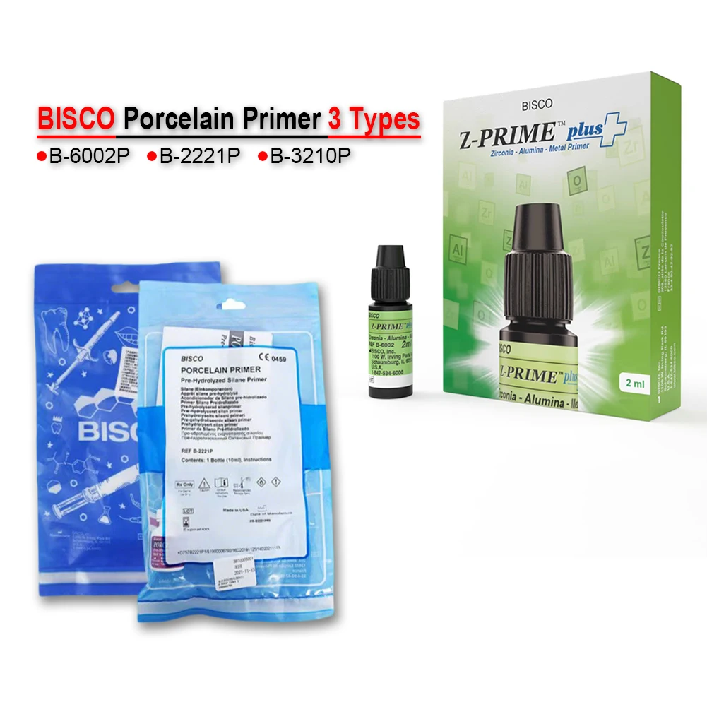 

BISCO Dental Primer Z-Prime Plus Zirconia Alumina Metal Primer Porcelain Surface Treatment Agent Oral Ceramic Restoration Silane