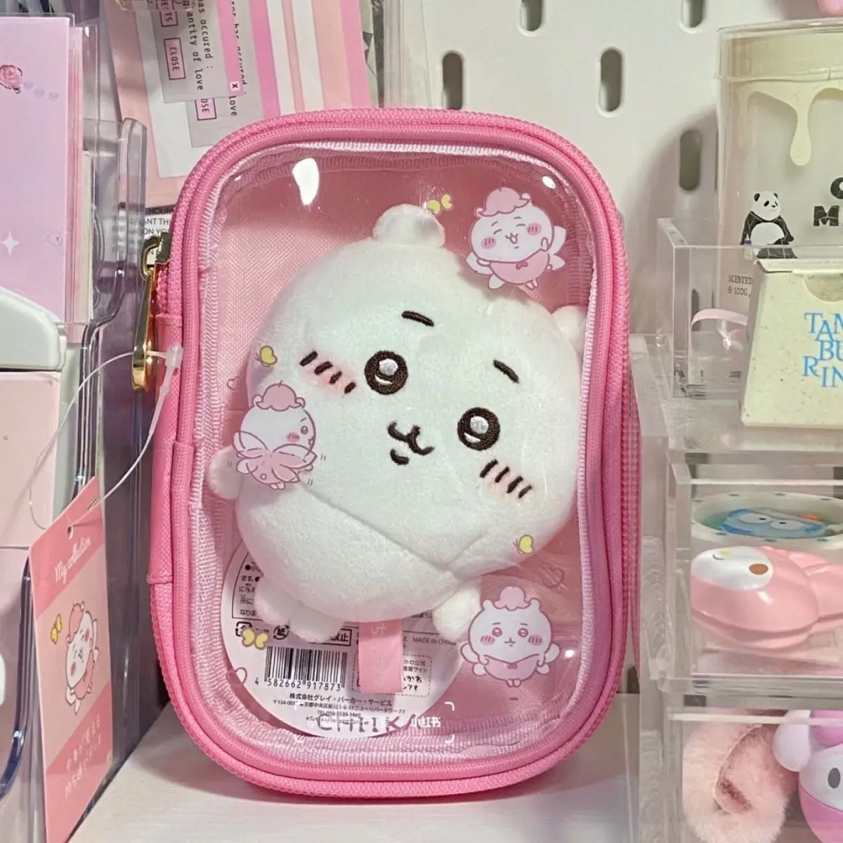 Chiikawas Kawaii Anime Bolsa De Lona, Bolsa Dos Desenhos Animados, Coração Da Menina Bonito, Carteira Zero, Mini Sacos, Suportes, Presentes para Estudantes, Usagi