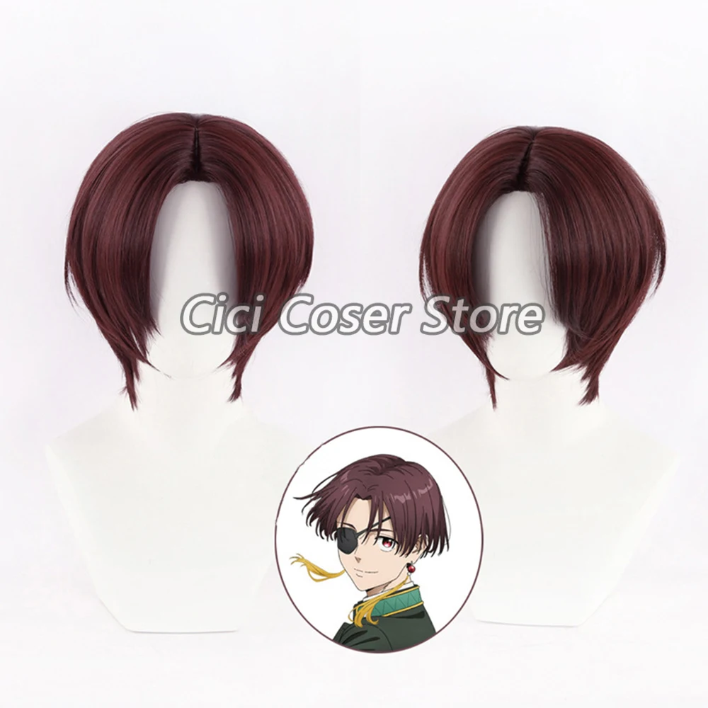 Anime Wind Breaker Hayato Suo Cosplay Wig Earrings Ear Clips Eyepatch Halloween Party Carnival Roleplay Props Synthetic Hairs