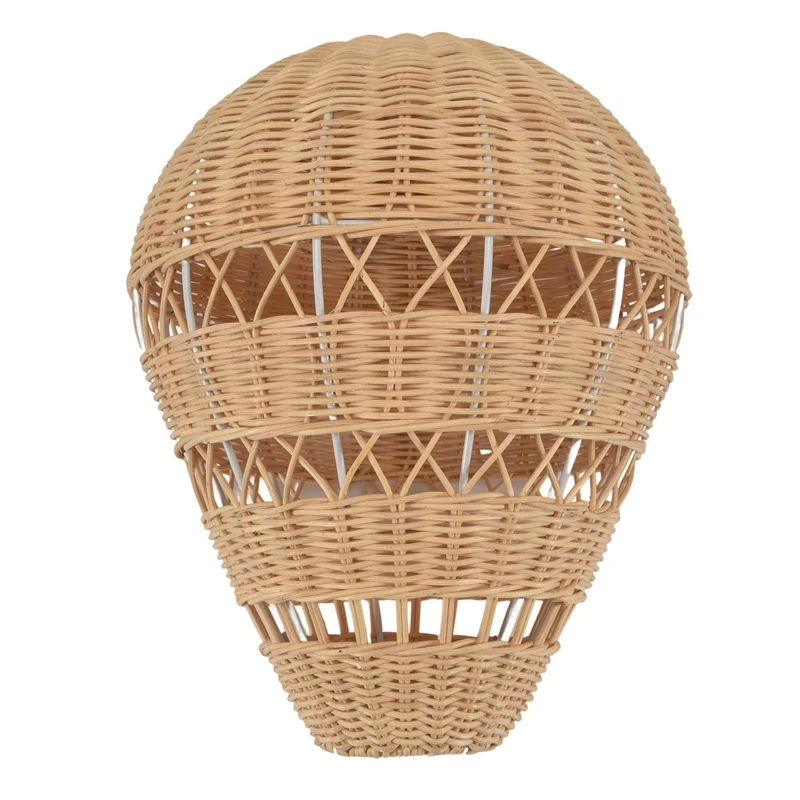 Hand-Woven Rattan Hot Air Balloon Children's Room Wall Decoration Bohemian Nursery Decoration Photo Props