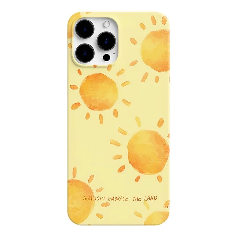 Creative INS Lovely Sunlight Sunny Chic Happy Artistic Phone Case for iPhone 15 14 11 12 13 Pro Max Plus Back Cover