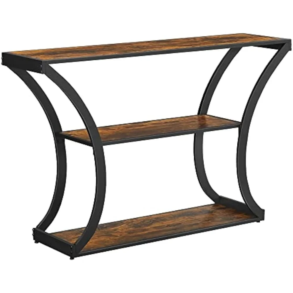 

Console Table with Curved Frames and 2 Open Shelves, Side Table, Living Room Furniture, Hallway Entryway, Home