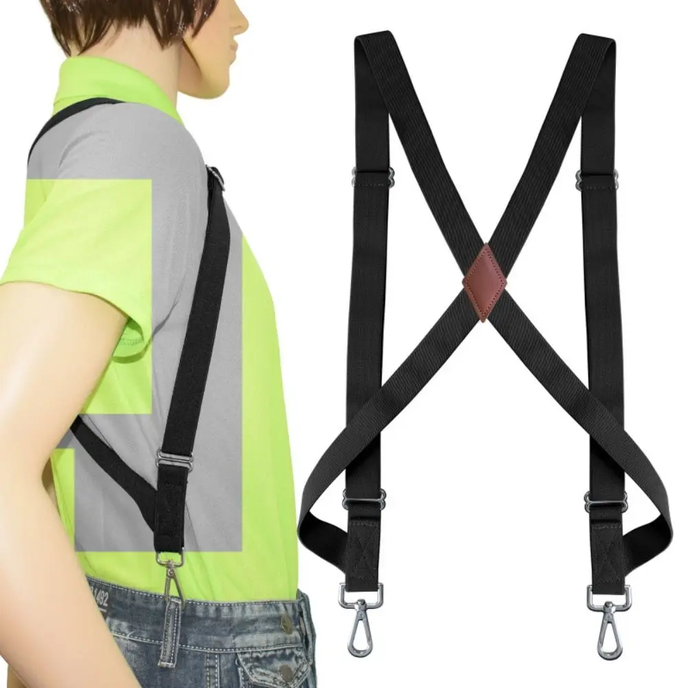 Casual Retro Suspenders for Men British Style 2.5cm Leather Suspenders Suit Accessories Metal Clip Suspender Clip Business