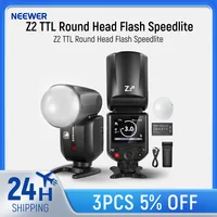 NEEWER Z2 2.4G TTL Flash de cabeza redonda Speedlite Compatible con cámaras Sony/Nikon/Canon, batería de 3000 mAh, 600 Flash de potencia completa