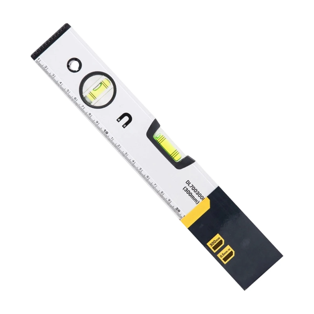 Multi Functional Magnetic Level Ruler with Shock Resistant TPR and Three Levels Suitable for DIY and Professional Use