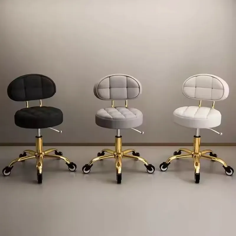 

Modern leather stool mobile adjustable nail salon barber chair for barber salon use