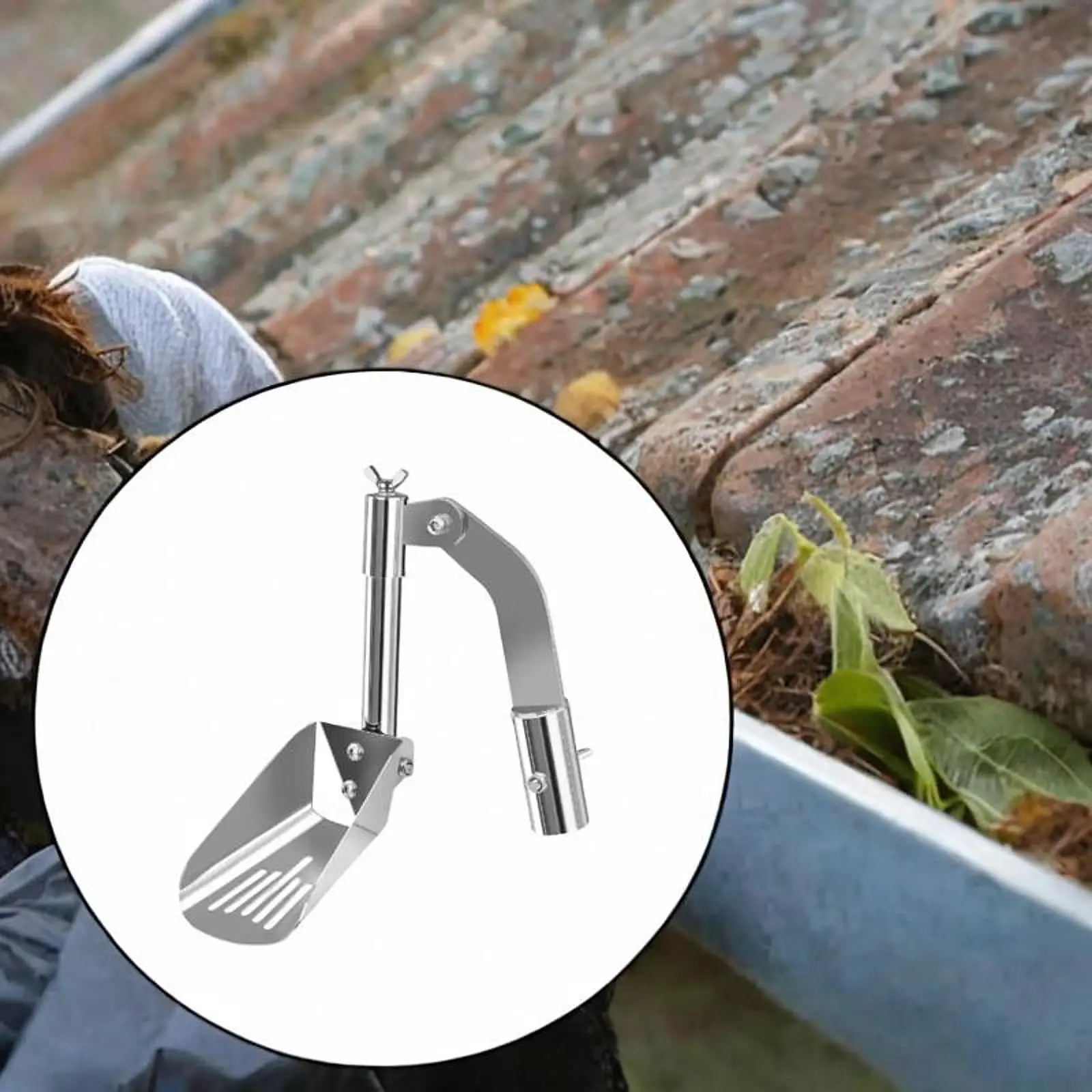 Aluminum Alloy Gutter Cleaning Shovel Lightweight Rust Resistant Home Tool for Garden Roofs Standard Gutters Debris Reduction