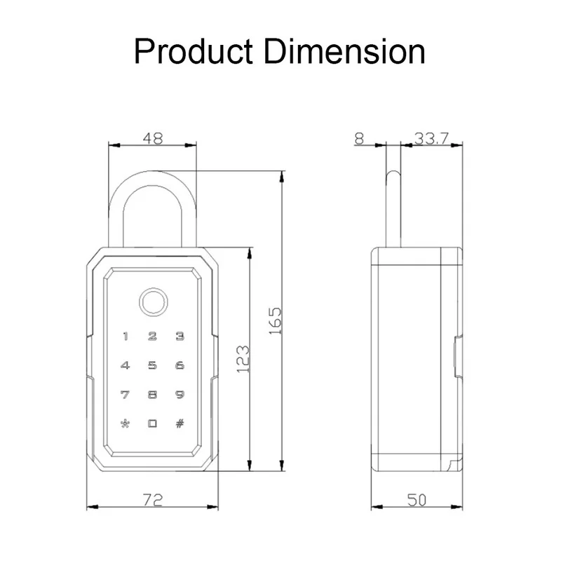 Electronic Safe Key Box Tuya Smart Life Control Bluetooth 4.1 Gateway Waterproof Outdoor Security Fingerprint Safe stash