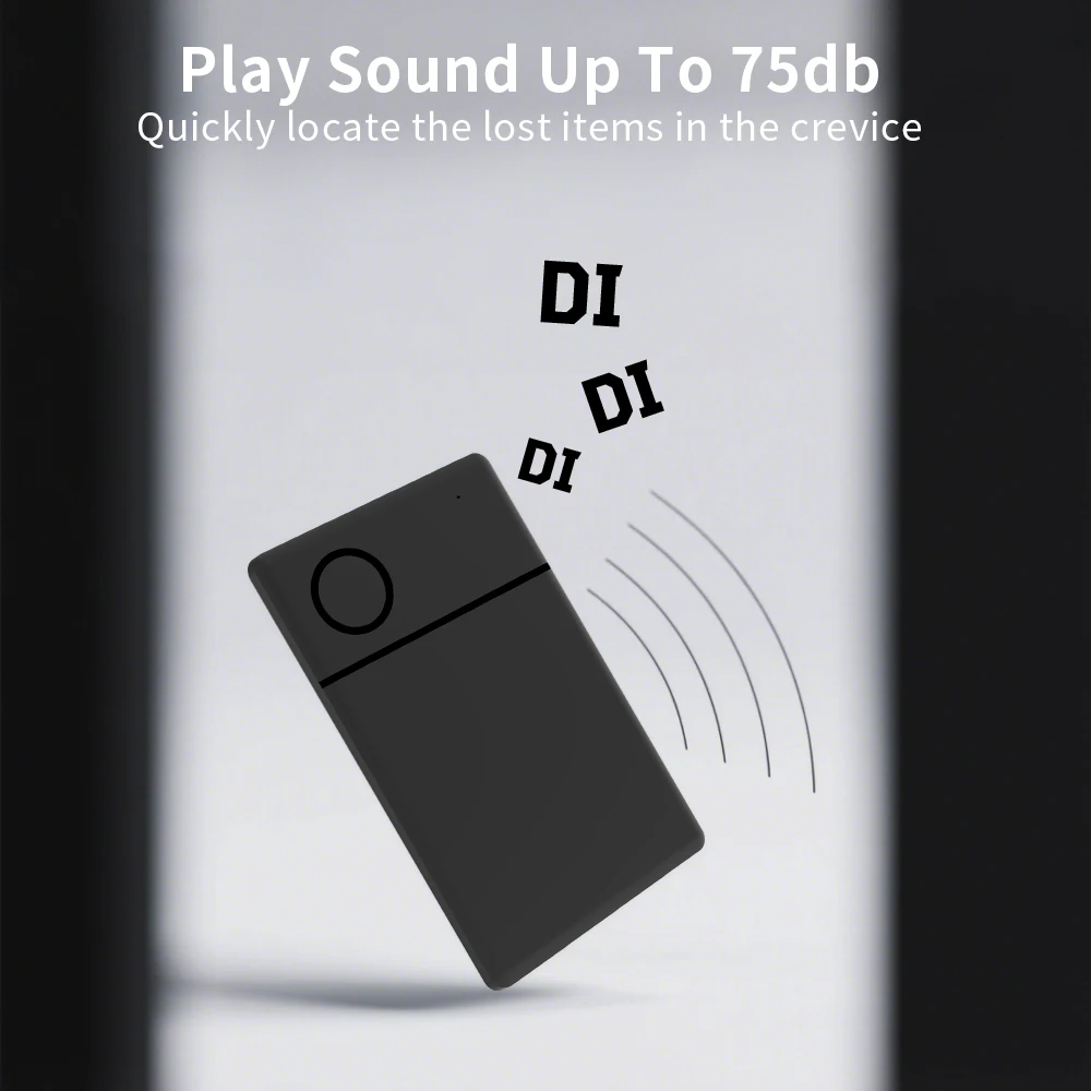 Android Smart Tracker, kabellos, wiederaufladbar, schlankes Kartenetikett, Brieftasche, Anti-Verlust-Debitkarten-Finder, Sound, schneller Ortungsgerät über Google App