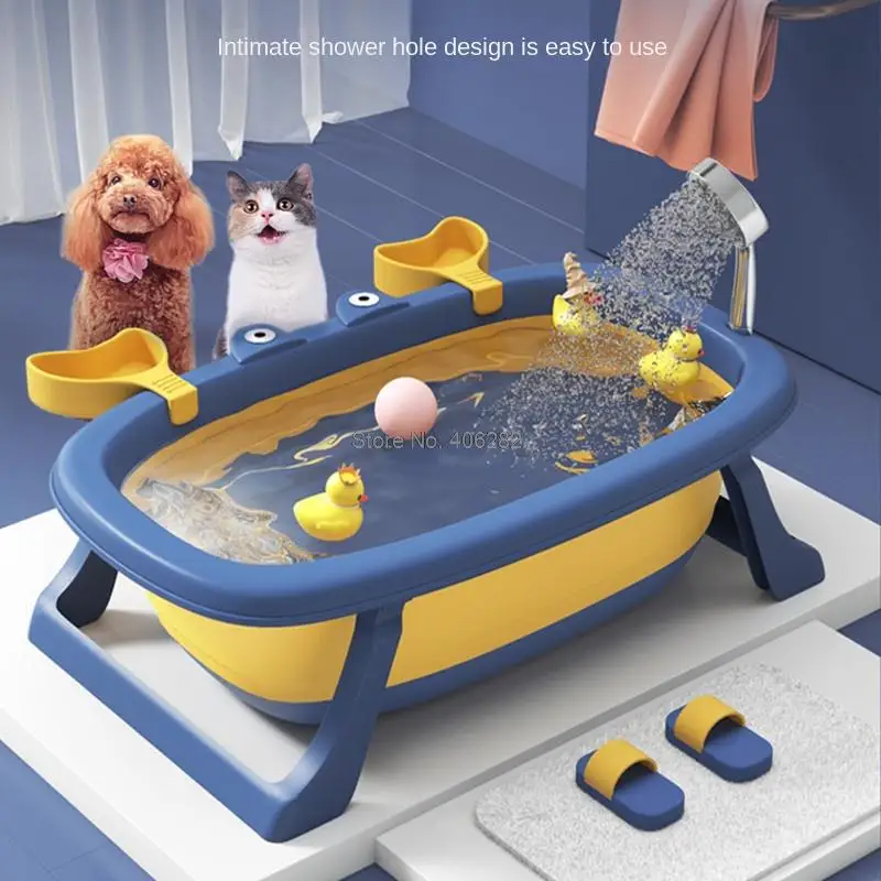 Cat and Dog Bathtub Pet Foldable Bathtub Anti-Skid Feet Washing Special Basin Medicated Bath Tub Bath