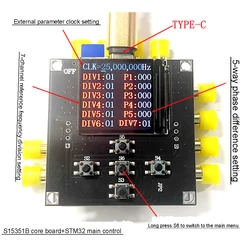 2,5K-200M Si5351B Clock Generator Module Signal Generator 8-Channel Clock Source