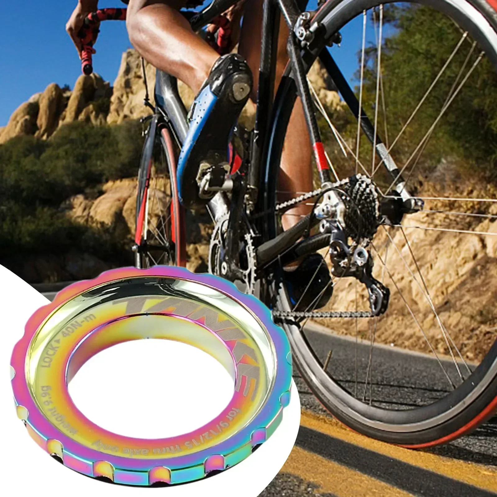 Bike Bicycle Centerlock Disc Brake Rotor Lockring Cover 9/12/15/20mm For-Shimano Thru-axle/quick Release Riding Accessories