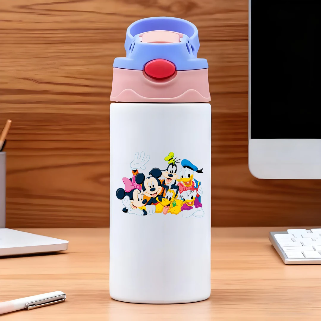 

Disney vacuum cup featuring classic cartoon characters Mickey Minnie Donald Duck Daisy and Pluto 304 stainless steel c