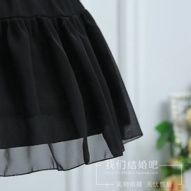 Cosplay harian Fishbone Crinoline Lolita Lolita gaun pintu kartu kekerasan dapat disesuaikan panjang setengah Crinoline