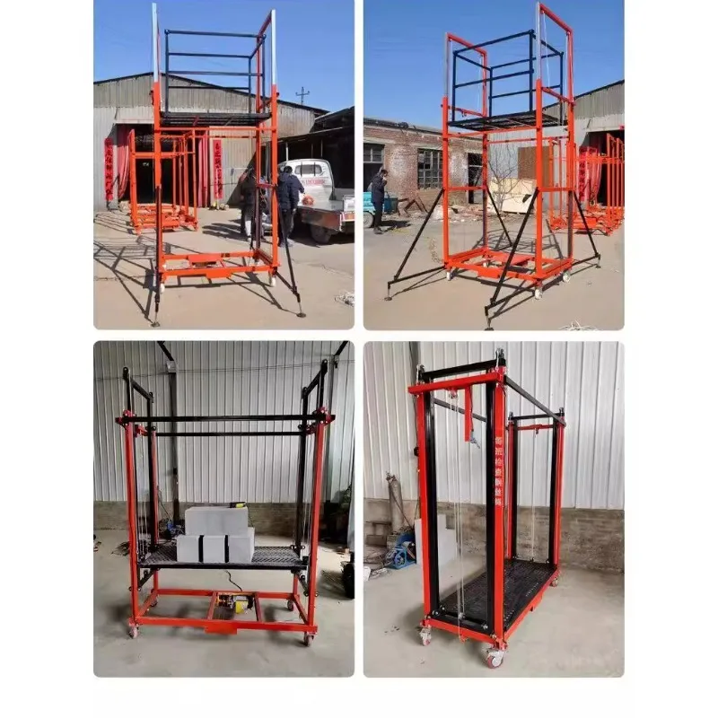 Échafaudage électrique levage mobile multifonctionnel pliant télécommande plate-forme de levage décorateur palan de construction