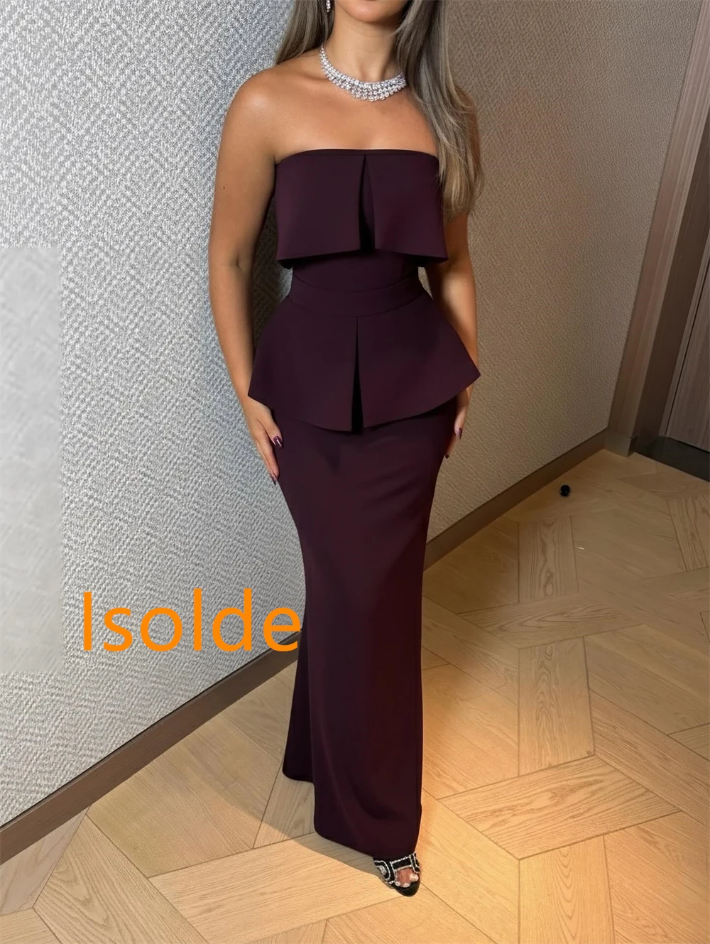 Customized Mermaid Soft Jersey Evening Dress Exquisite Strapless Sleeveless Celebrity Gowns High Quality Special Occasion Gowns