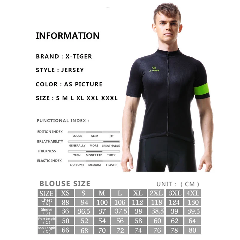 X-TIGER Cycling Jersey Men Mountain Bike Shirt Breathable Quick Dry Ciclismo Maillot Ciclismo Professional Man Cycling Jerseys