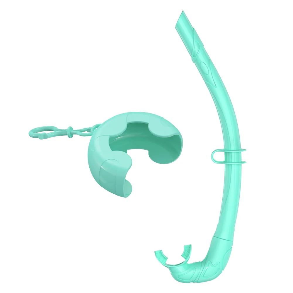 Silikon-Schnorchel, weich, flexibel, faltbar, leicht zu atmen, Anti-Tropf, für Erwachsene, Tauchen, Freitauchen, Schwimmtraining, leicht zu transportieren für Reisen – Detail 12