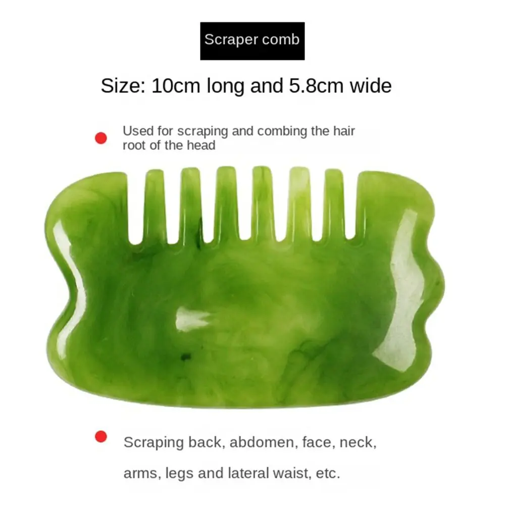 Resin Massage Comb Physical Therapy Beauty Slimming Body Beautiful Tool Facial Scraping Scraper Gua Sha Board Face Massager