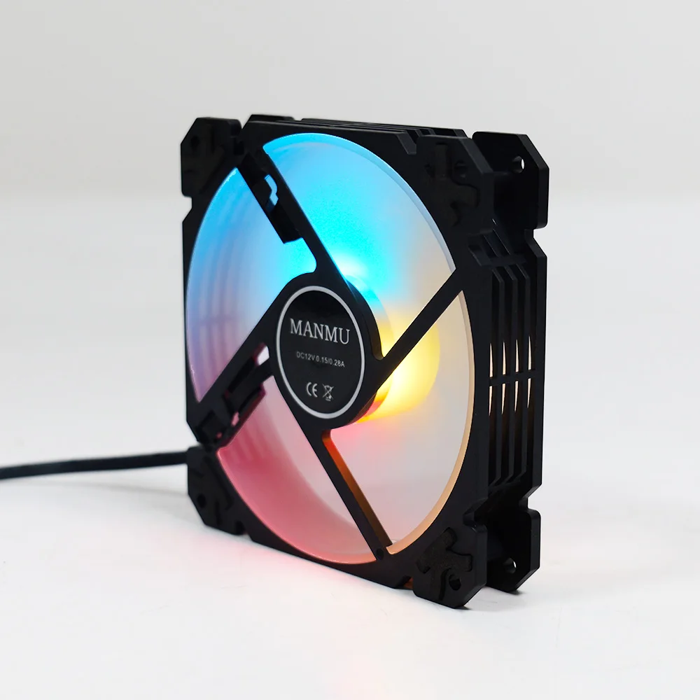MANMU Mirror Case Computer pc Fan 120mm Rgb Cooler Fan For pc Gaming Silent Fans Cooling