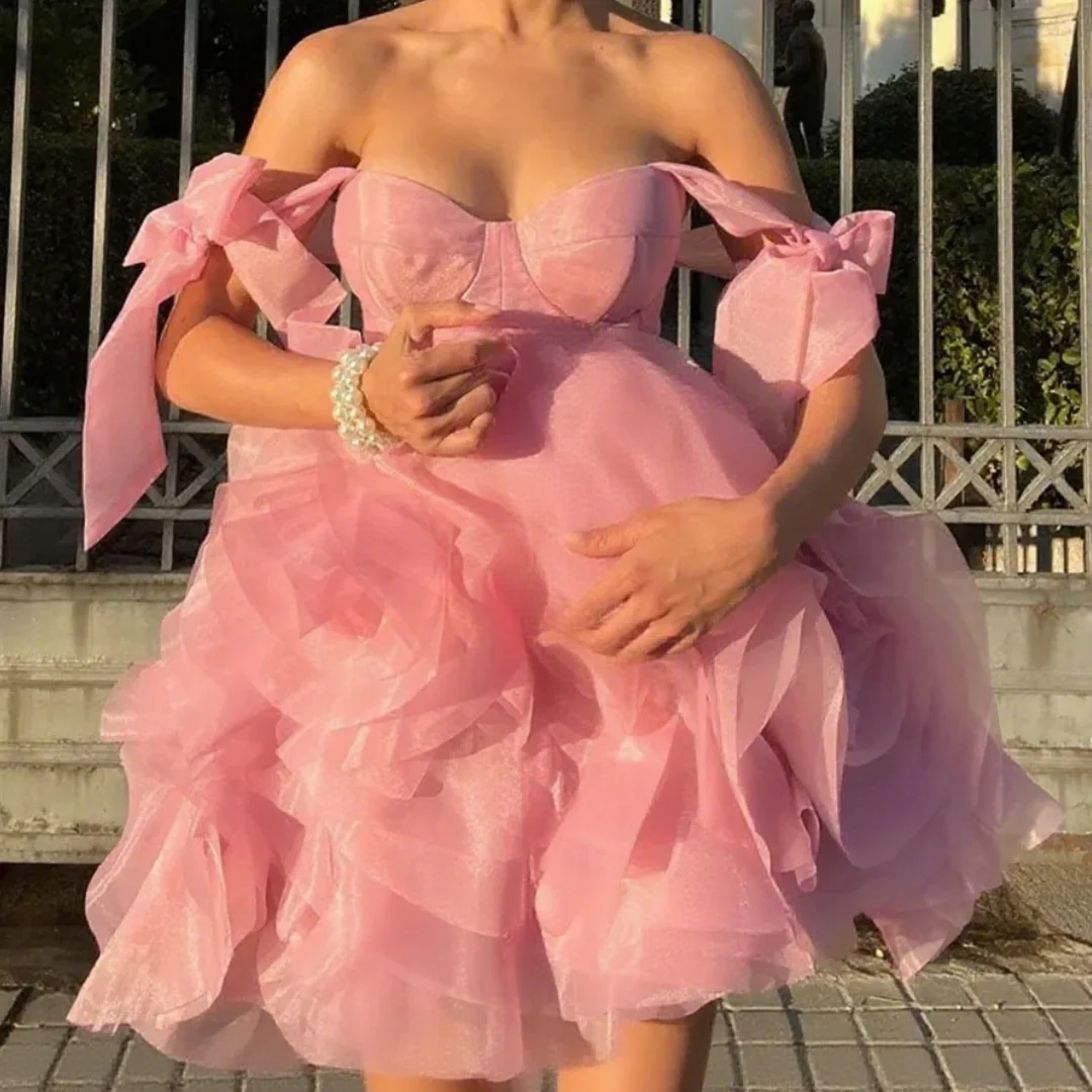 Chiffon A-Line Mini Length Prom Dresses Dusty Pink Sleeveless Short Homecoming Dress Backless Sexy Women Party Dress Customized