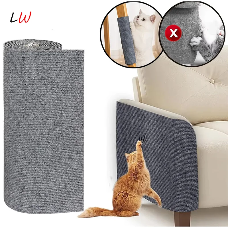

Cat Scratching Mat Self-adhesive Trimmable Carpet Cat Scratching Post Carpet For Anti-scratching Sofa Furniture Protection