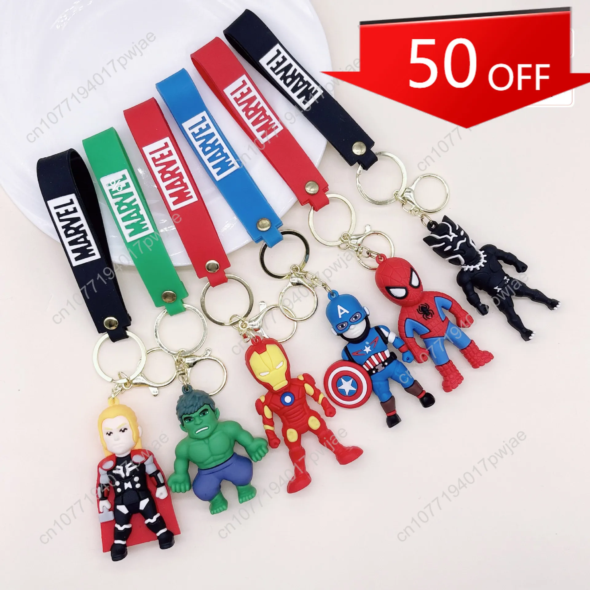 

Avengers PVC Keychain – Marvel Pendant, Figurine, and Car Decoration Gift