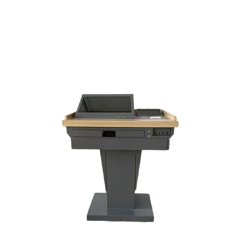 

podium Floor-to-ceiling podium, steel school multi-functional teacher classroom audio-visual education central control