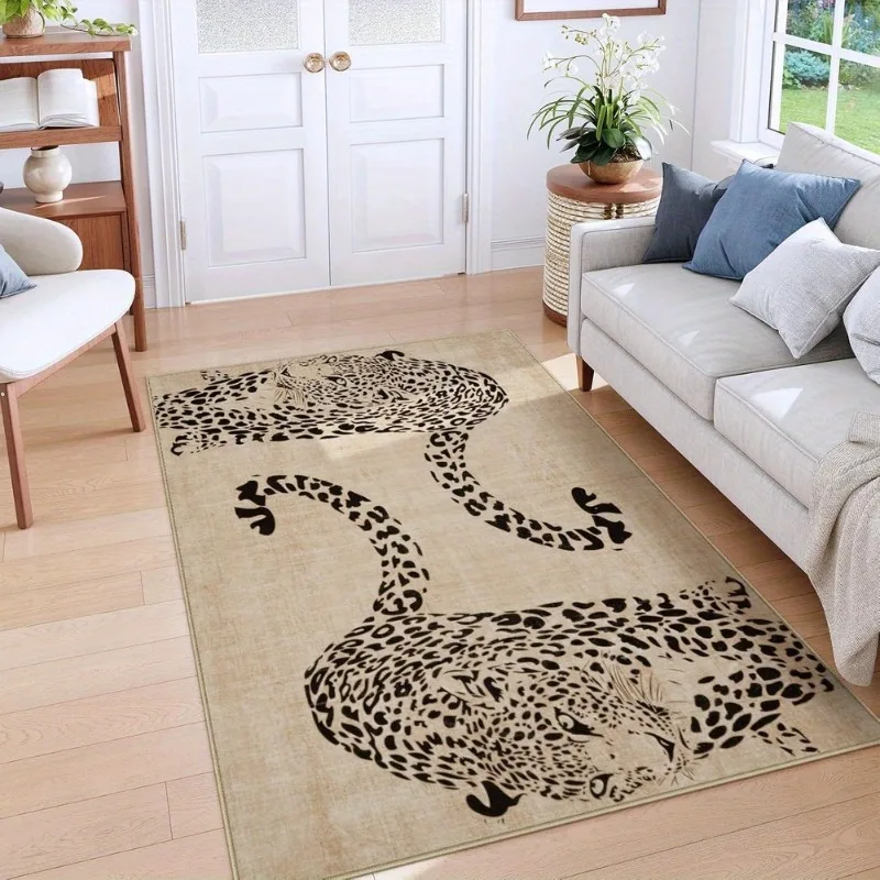 Carpet for Living Room Leopard Luxury Large Area Children Bedroom Rug Home Decoration Animal IG Cloakroom Corridor Mat Ковер