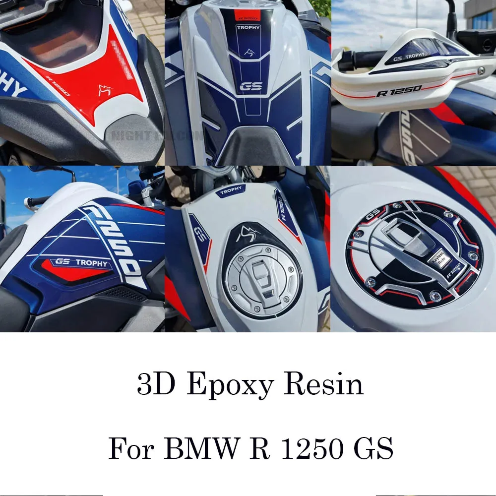 For BMW R 1250 GS 2023  Trophy Motorcycle 3D Epoxy Resin Sticker Kit