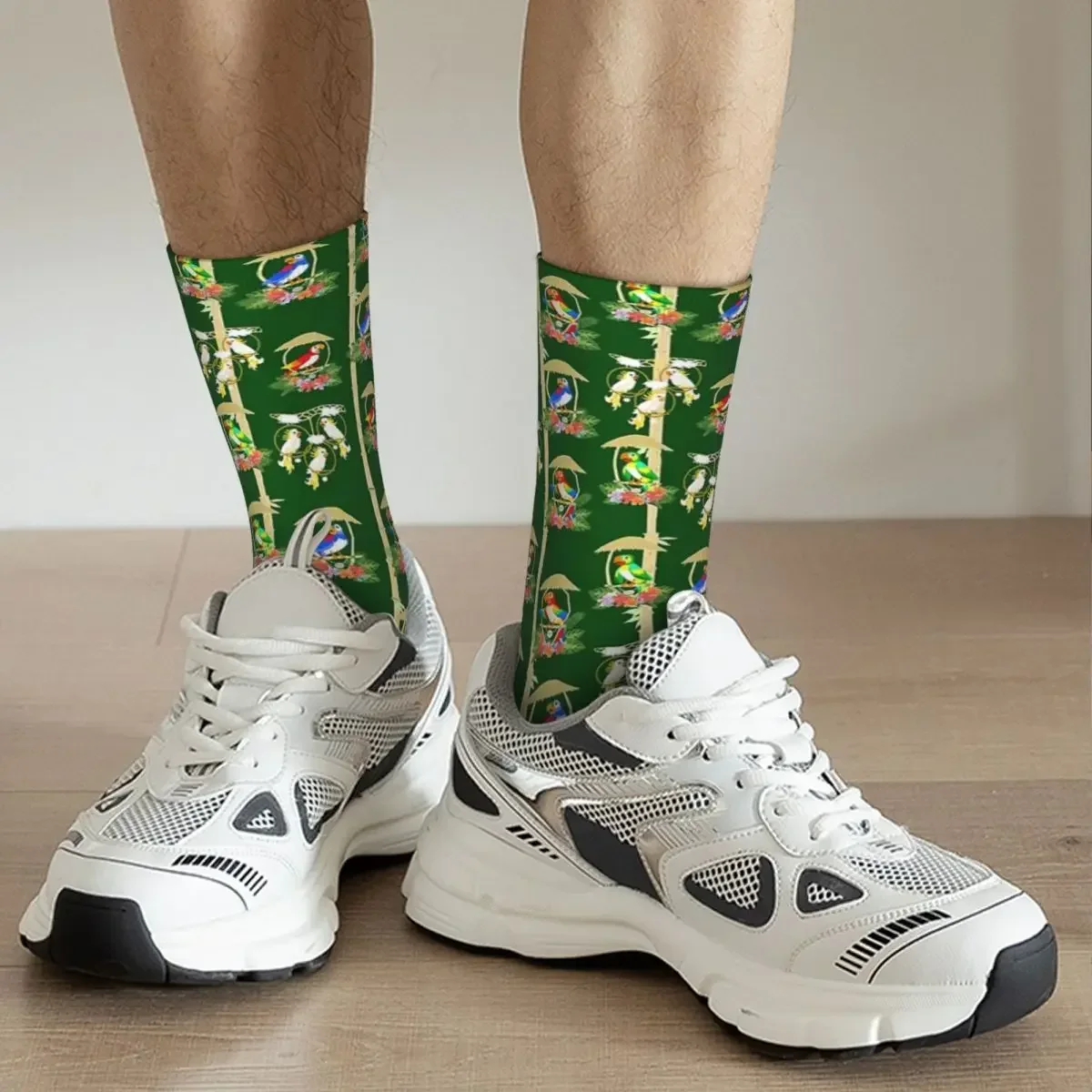 Calcetines de pájaros de la habitación de Tiki Harajuku, medias absorbentes de sudor para todas las estaciones, calcetines largos, accesorios para Unisex, regalo de cumpleaños