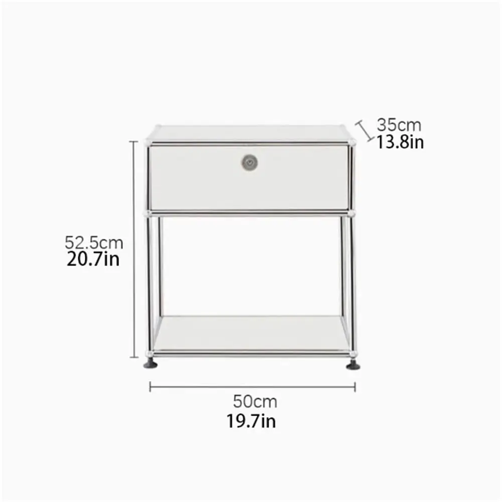 Modern Bedside Table Night Stand with Storage Drawer and Shelf,Small End Side Table for Bedroom,Living Room