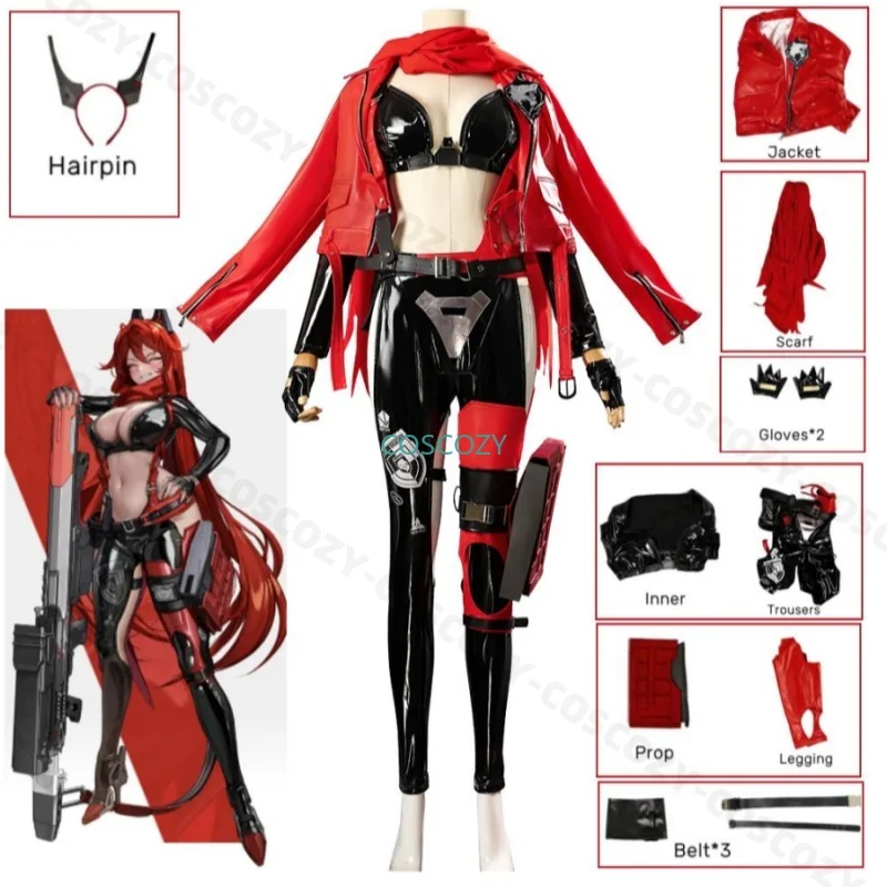 

Little Red Riding Hood Cosplay Costume Game NIKKE Costume Sweet Red Combat Uniform Carnival Party Role Play Clothing New Arrival