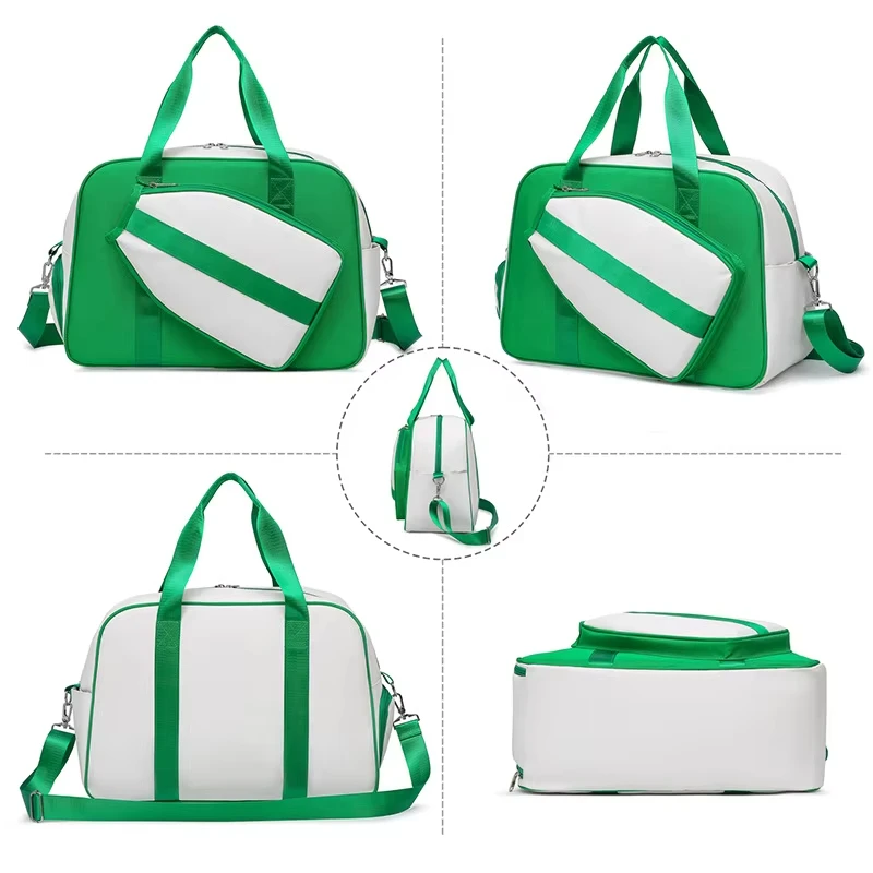 Professional Pickleball Bag Unisex PU Handheld Pickleball Sport Bag Shoes Compartment Dry Wet Paddles Beach Tennis Racket Bags