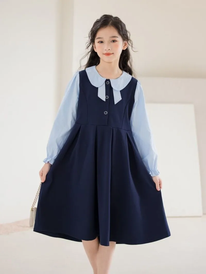 

Girls' Preppy Sweet & Chic Long Sleeve Princess Dress New Arrival Spring & Autumn for 4-12 Years Old