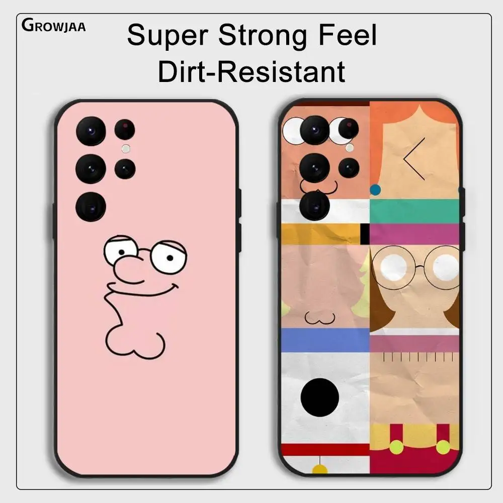 

Funny F-Family Cute G-Guys Phone Case For Samsung Galaxy S25 S24 S22 S23 Ultra S21 S20 Plus 5G Frosted Non-Slip Full Soft Cover