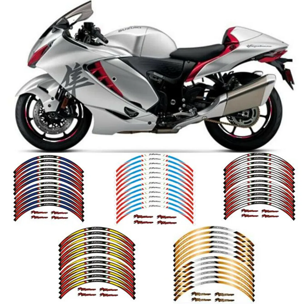 Rim Stripes Wheel Decals Tape Stickers For Suzuki Hayabusa GSX1300R 1999-2023