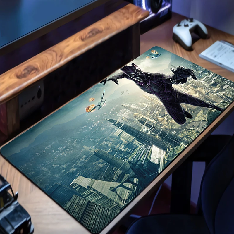 

Mouse Pads Desk Mat M-marvel Black P-panther Protector Gaming Mousepad Office Table Decor Keyboard Long Pad Computer Gamer Mats