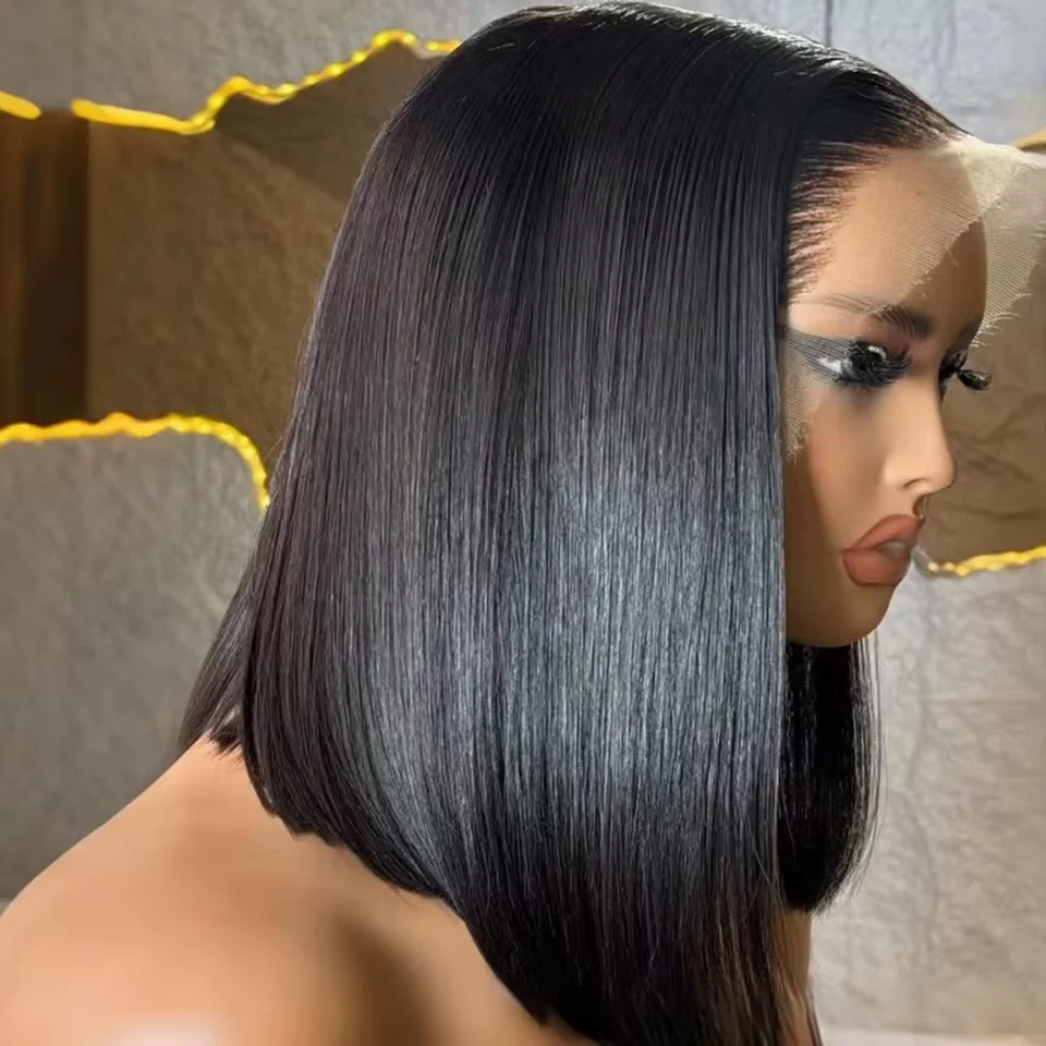 

Парик Боб 16 дюймов, натуральный короткий парик 13x6, плотность 200%, бразильский, 13x4, прозрачный фронтальный парик из человеческих волос, распродажа