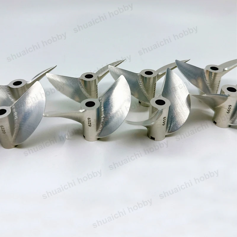 1PCS Innenloch 6,35mm 2-Blatt Propeller für 1-2 meter RC Boot Durchmesser 60mm/62mm/64mm/66mm Aluminium Legierung Positive/Negative Paddel