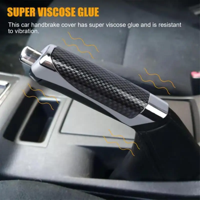 Xe Phanh Tay Vỏ Bảo Vệ Nội Thất Xe Hơi Giả Sợi Carbon Tay Bao Tay Sửa Đổi Vỏ Bảo Vệ