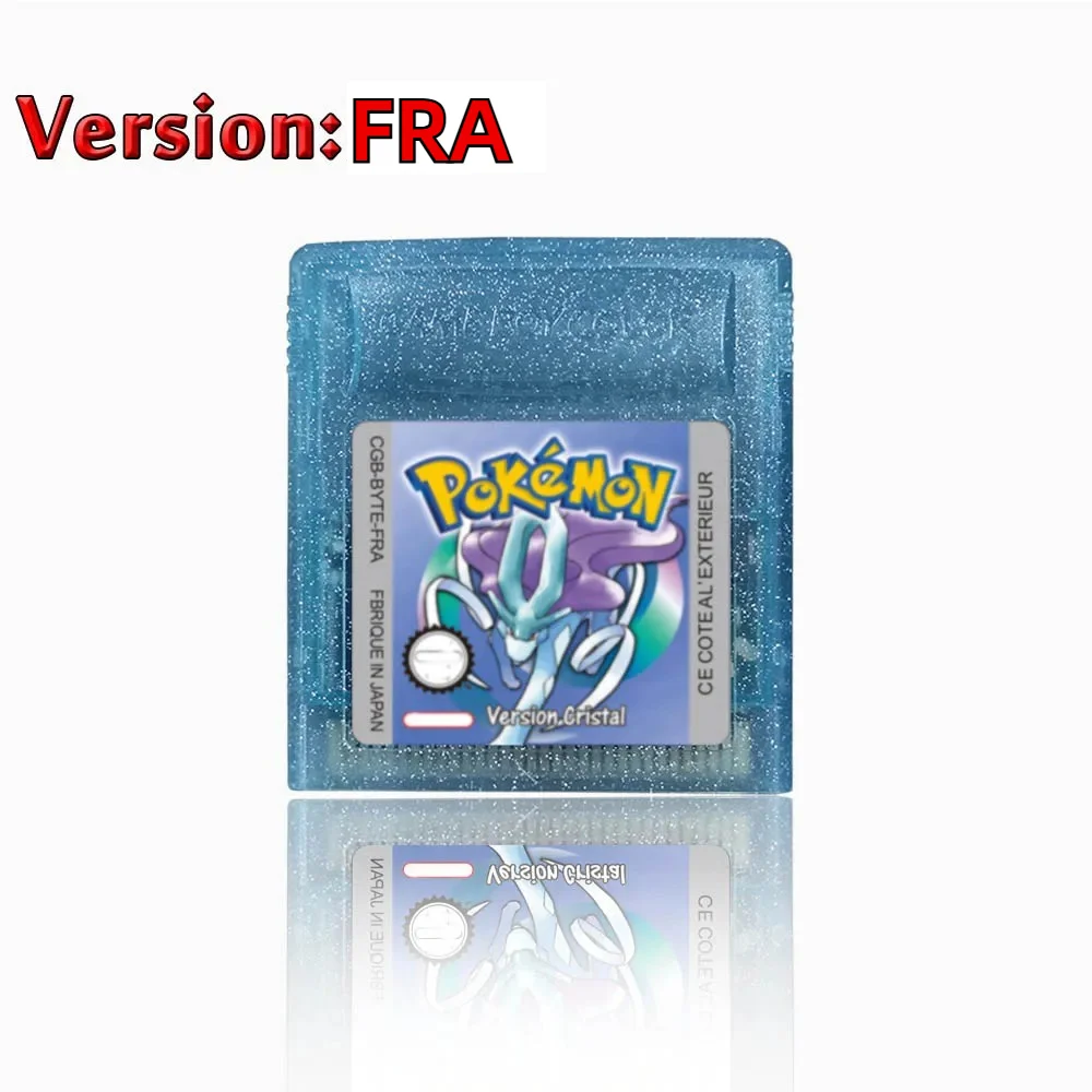 GBC Pokemon 16-bit game videogamecartridge consolekaart rood blauw kristal gouden groen zilver geel
