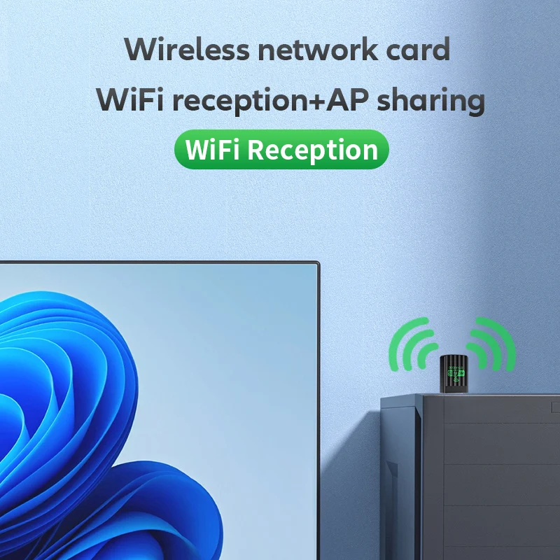 Tarjeta de red sin controlador 2 en 1, WiFi6, Bluetooth 5,4, AX900Mbps, doble banda, 2,4G + 5GHz, adaptador receptor inalámbrico para PC, portátil, Win10/11