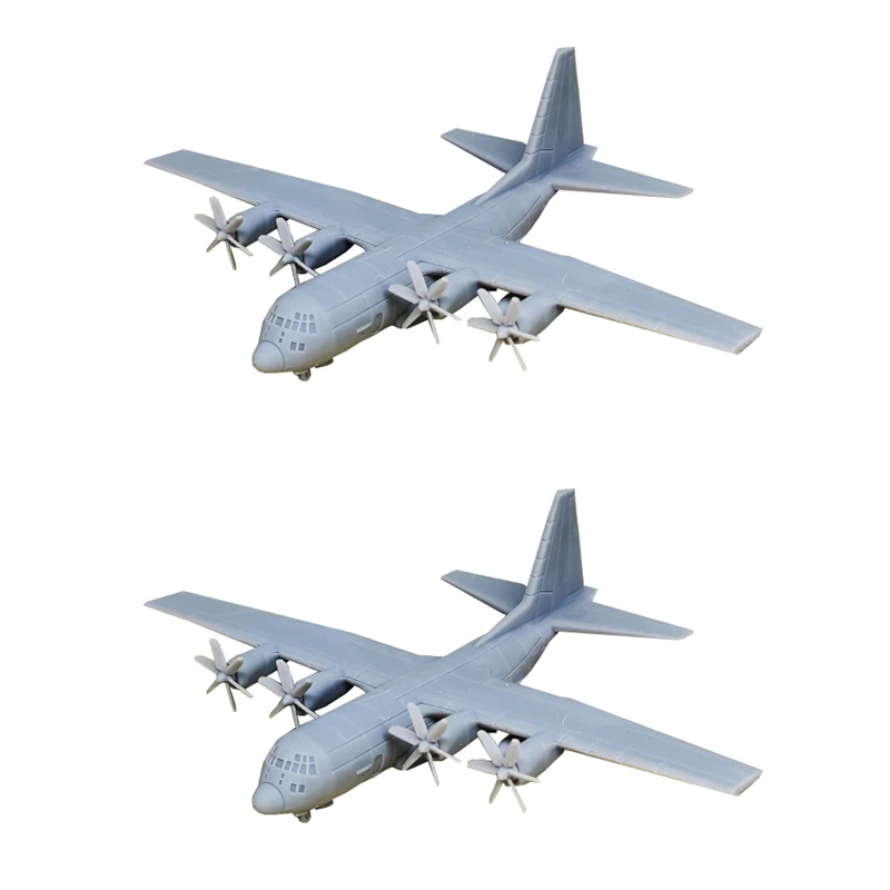 

2PCS 1/700 1/350 Scale Model C-130J Super Hercules Transport Aircraft Simulation Multipurpose Tactical Plane Wingspan 11.4/5.7cm