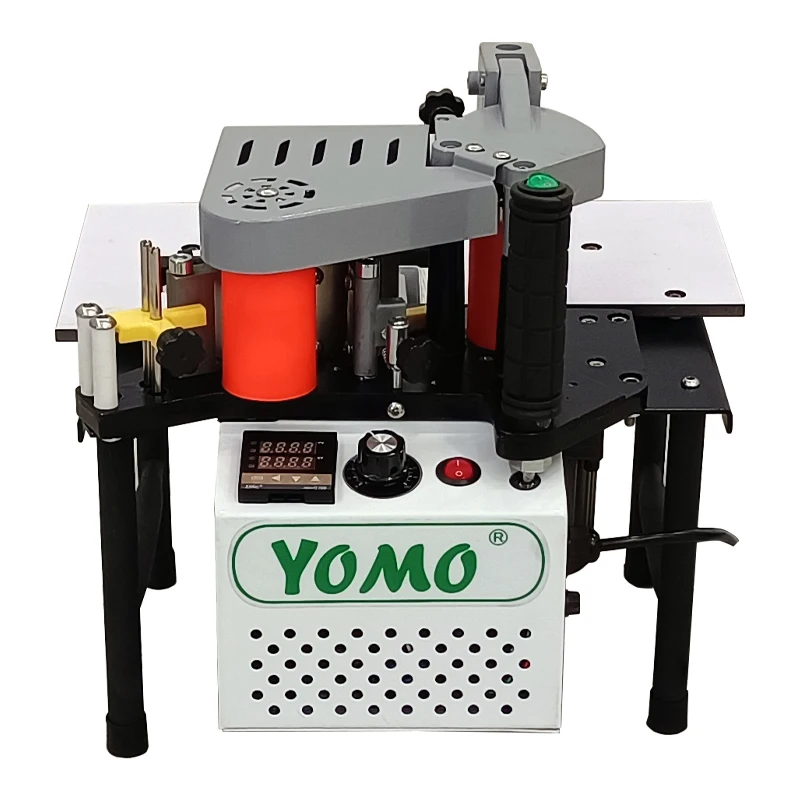 Portable Edge Banding Machine Small Wood Straight Curve Edge Bander Equipment 220V 1200W Double Side Gluing For PVC Woodworking