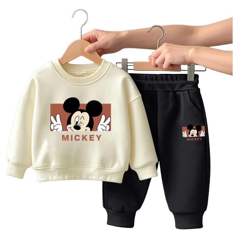 

Spring 2025 Autumn Versatile Children's Hoodie Long Sleeve Round Neck Cartoon Casual Plain Hello Kitty Clothes Girls Clothes