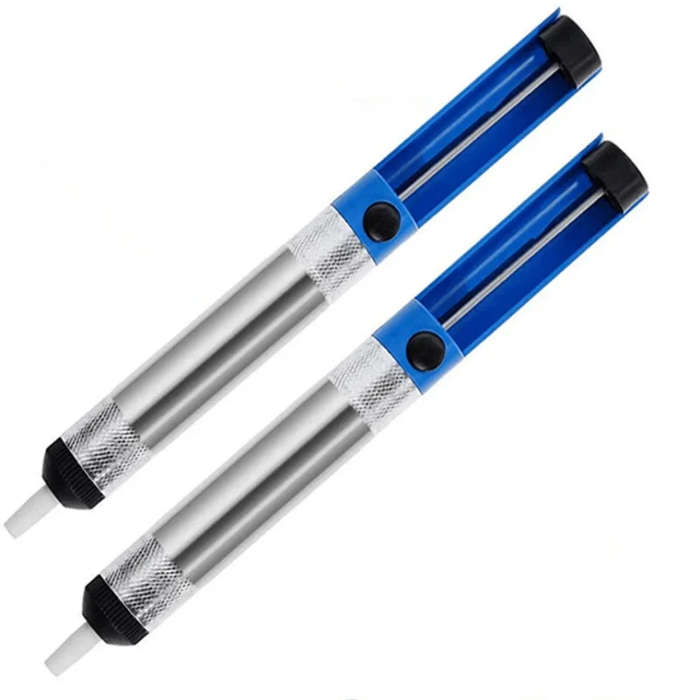 Solder Sucker Desoldering Pump 2Pcs Aluminum Construction For PCB Maintenance Soldering Iron Suction Tool For Production Rework
